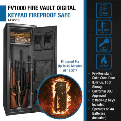 BARSKA Fire Vault Digital Keypad Rifle Safes - Silverlight Optics
