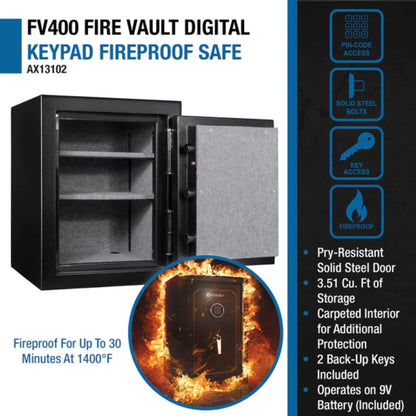 BARSKA Fire Vault Digital Keypad Security Safes - Silverlight Optics