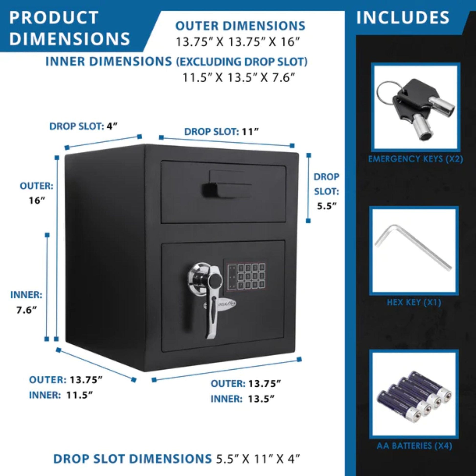 BARSKA Keypad Depository Safes | Keypad-B - Silverlight Optics